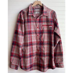 Columbia Plaid Long Sleeve Casual Outdoor Button Down Shirt | Size Large